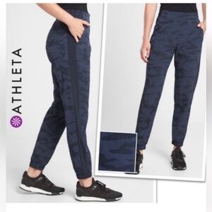 Athleta Textured Brooklyn Jogger Camo Blue Women’s size 8